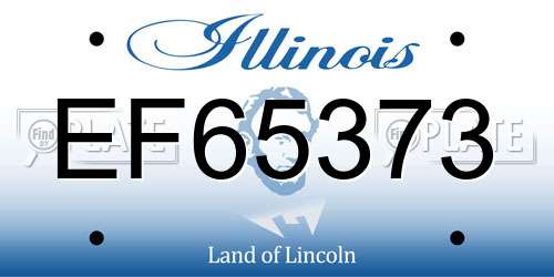 EF65373 Illinois License Plate