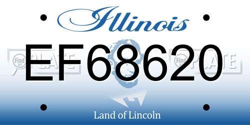 EF68620 Illinois License Plate