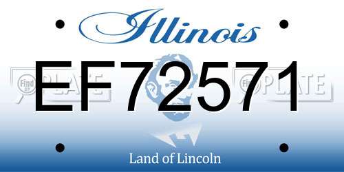 EF72571 Illinois License Plate