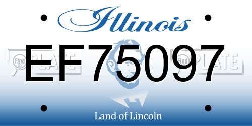 EF75097 Illinois License Plate