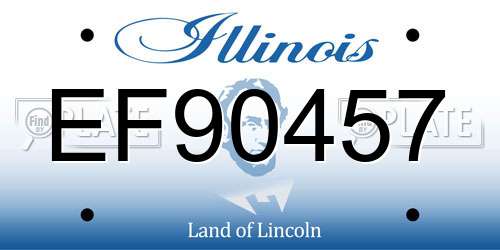 EF90457 Illinois License Plate