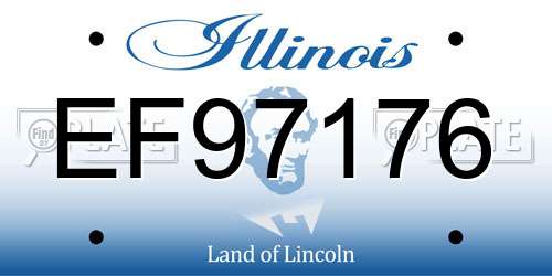 EF97176 Illinois License Plate