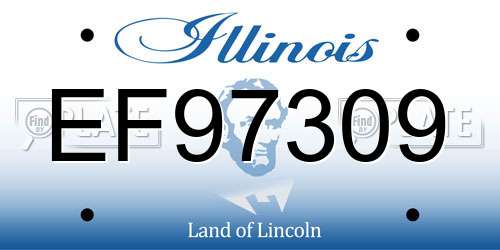 EF97309 Illinois License Plate