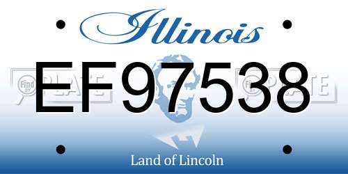 EF97538 Illinois License Plate