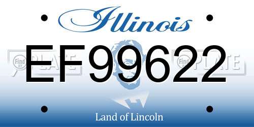 EF99622 Illinois License Plate