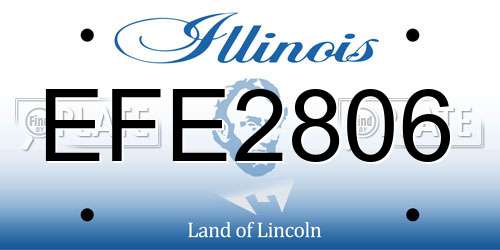 EFE2806 Illinois License Plate