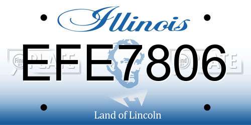 EFE7806 Illinois License Plate