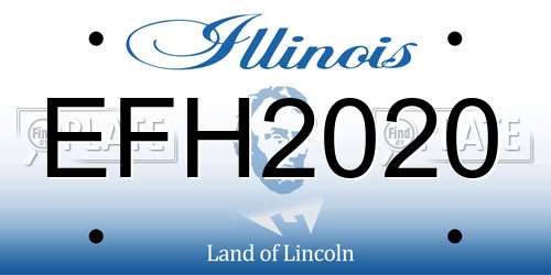 EFH2020 Illinois License Plate