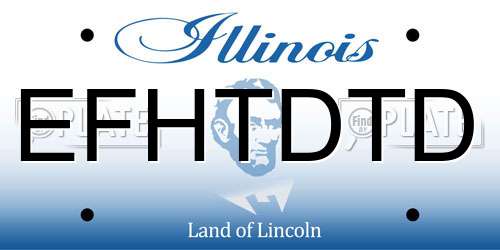 EFHTDTD Illinois License Plate