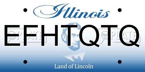 EFHTQTQ Illinois License Plate