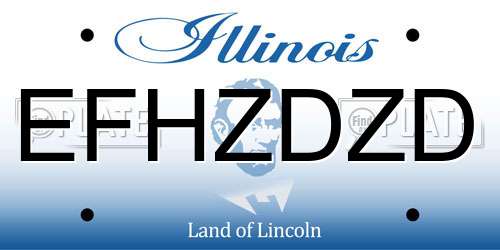 EFHZDZD Illinois License Plate