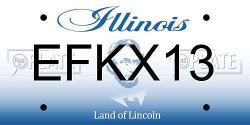 EFKX13 Illinois License Plate