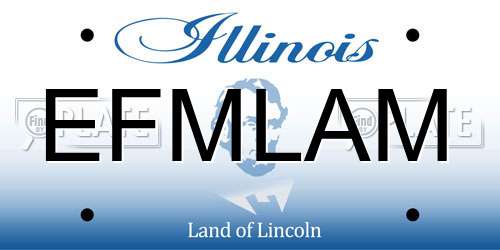 EFMLAM Illinois License Plate