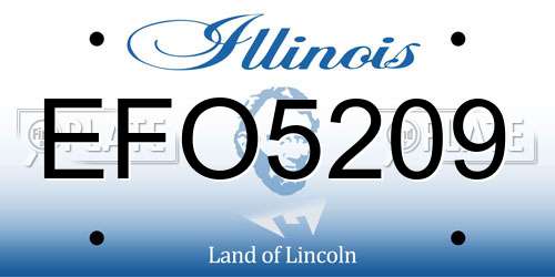 EFO5209 Illinois License Plate