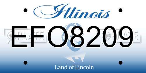 EFO8209 Illinois License Plate