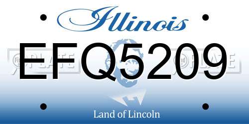 EFQ5209 Illinois License Plate