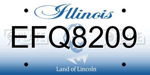 EFQ8209 Illinois License Plate
