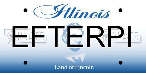 EFTERPI Illinois License Plate