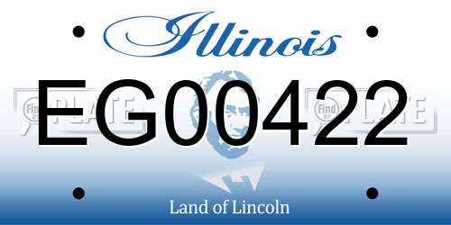 EG00422 Illinois License Plate