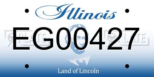 EG00427 Illinois License Plate
