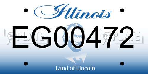 EG00472 Illinois License Plate