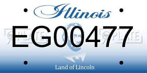 EG00477 Illinois License Plate