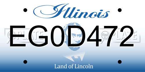 EG0D472 Illinois License Plate