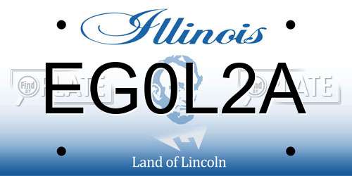 EG0L2A Illinois License Plate
