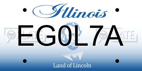 EG0L7A Illinois License Plate