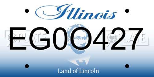 EG0O427 Illinois License Plate
