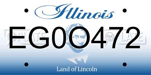 EG0O472 Illinois License Plate