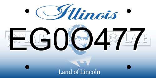 EG0O477 Illinois License Plate