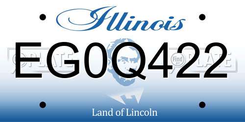 EG0Q422 Illinois License Plate