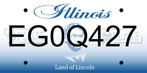 EG0Q427 Illinois License Plate