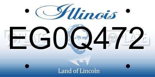 EG0Q472 Illinois License Plate