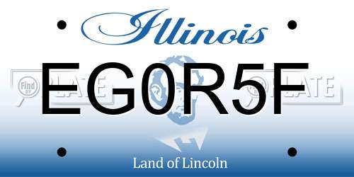 EG0R5F Illinois License Plate