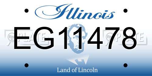 EG11478 Illinois License Plate