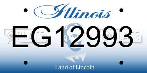 EG12993 Illinois License Plate