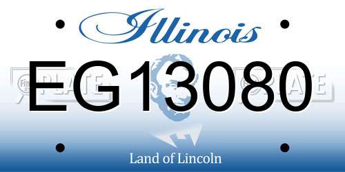 EG13080 Illinois License Plate