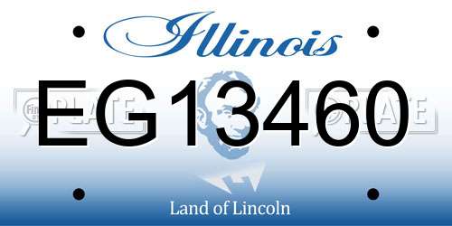 EG13460 Illinois License Plate