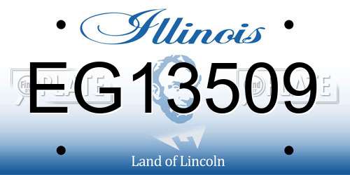EG13509 Illinois License Plate