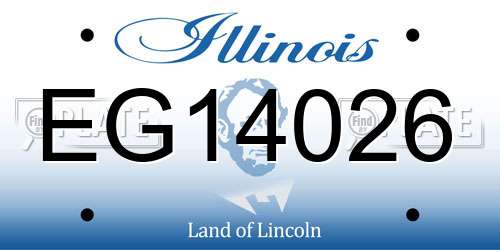 EG14026 Illinois License Plate