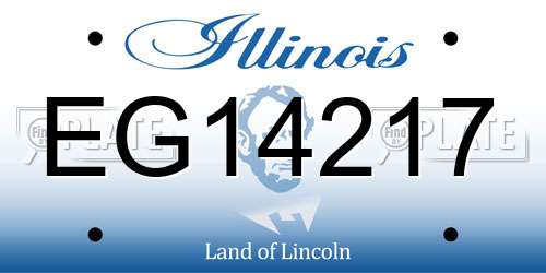 EG14217 Illinois License Plate