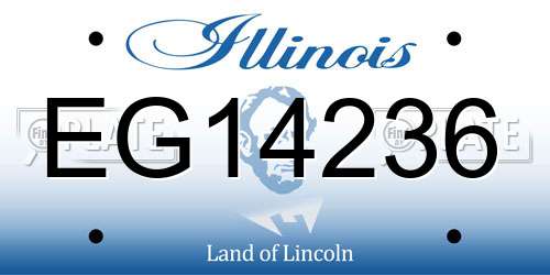 EG14236 Illinois License Plate