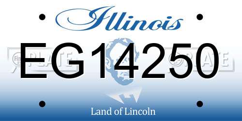 EG14250 Illinois License Plate