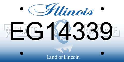 EG14339 Illinois License Plate