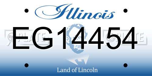 EG14454 Illinois License Plate