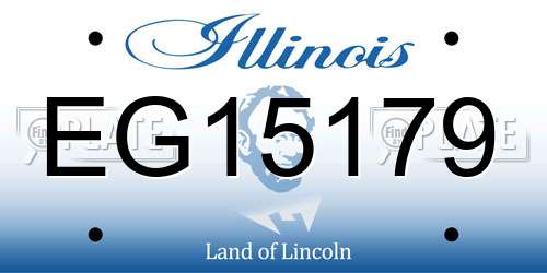 EG15179 Illinois License Plate