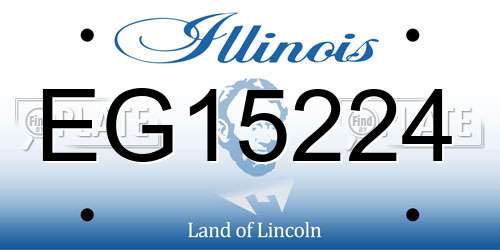 EG15224 Illinois License Plate