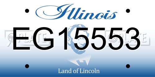 EG15553 Illinois License Plate